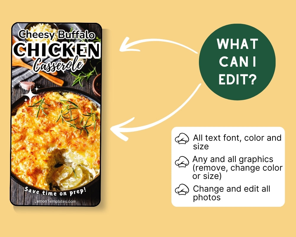 20 Pinterest Recipe Pin Templates - LT10