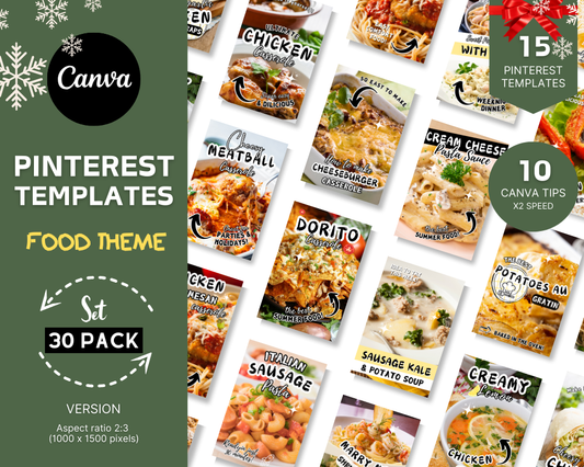 30 Delicious Pinterest Templates (1000 x 1500 px) - LT03